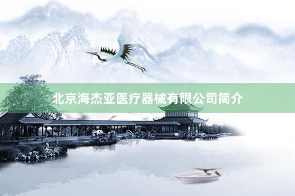 北京海杰亚医疗器械有限公司简介